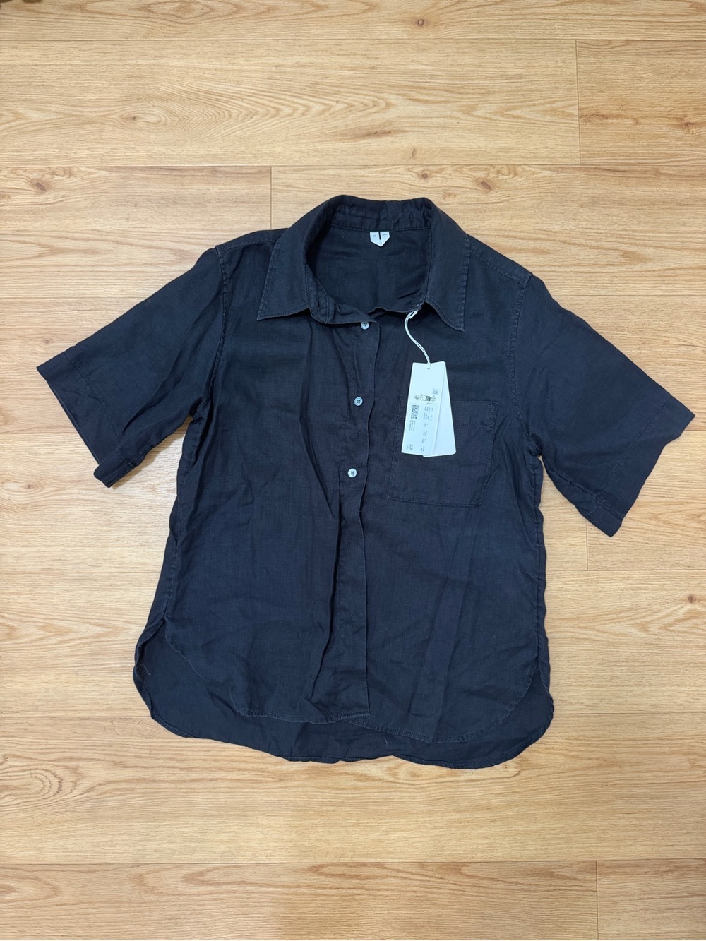 Arket Linen Resort Shirt - Black
